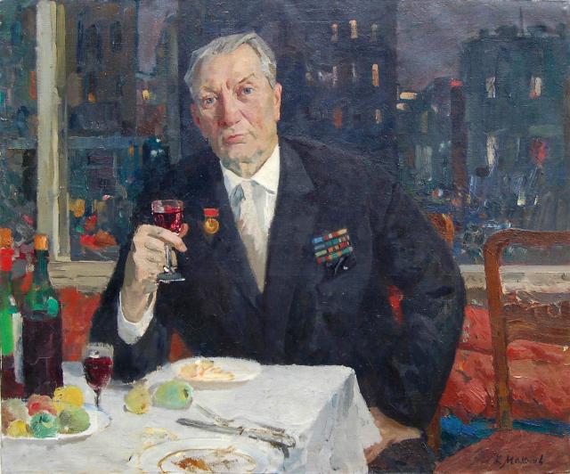 Максимов К.М. Портрет А.Д.Букштынова (За Победу). 1966 Максимов К.М. Портрет А.Д.Букштынова (За Победу). 1966